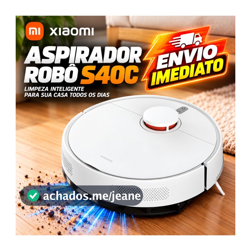 Robô Aspirador De Pó Inteligente S40C Xiaomi Branco BI VOLT