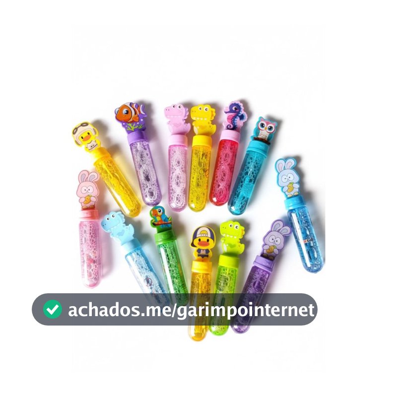 Bolha de Sabão Brinquedo Infantil Tubete Kit Lembrancinha Festa Aniversário Atacado Colorido Plástic