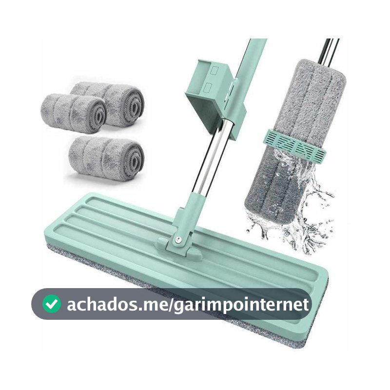Rodo Magico Inteligente Mop 360 Graus Flexivel Azul