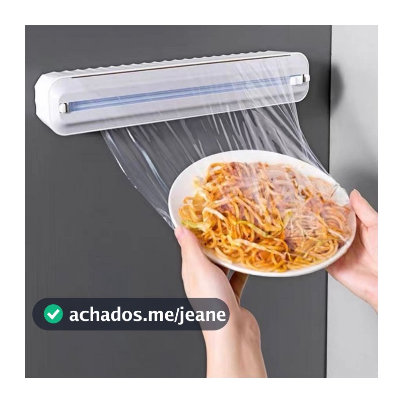 Cortador De Papel Filme Alumínio Dispenser Plástico Manteiga Embalador Para Cozinha Com Basa Magnética