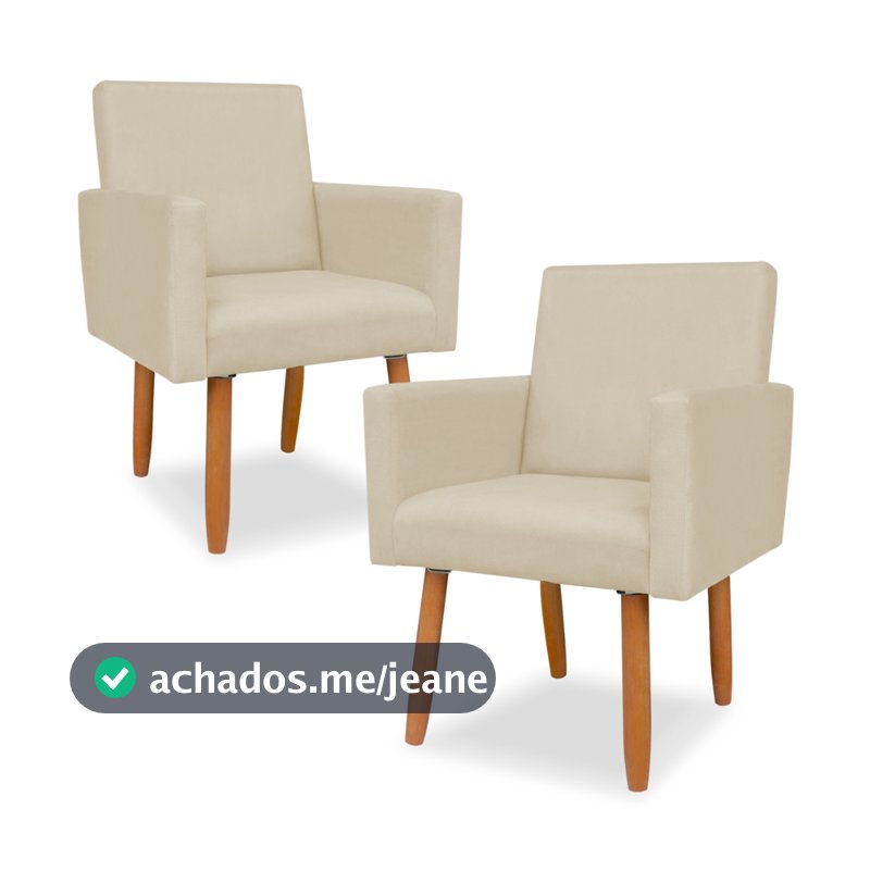 Envio Imediato - Kit 2 Duas Poltrona para Manicure Salão de Beleza Nina