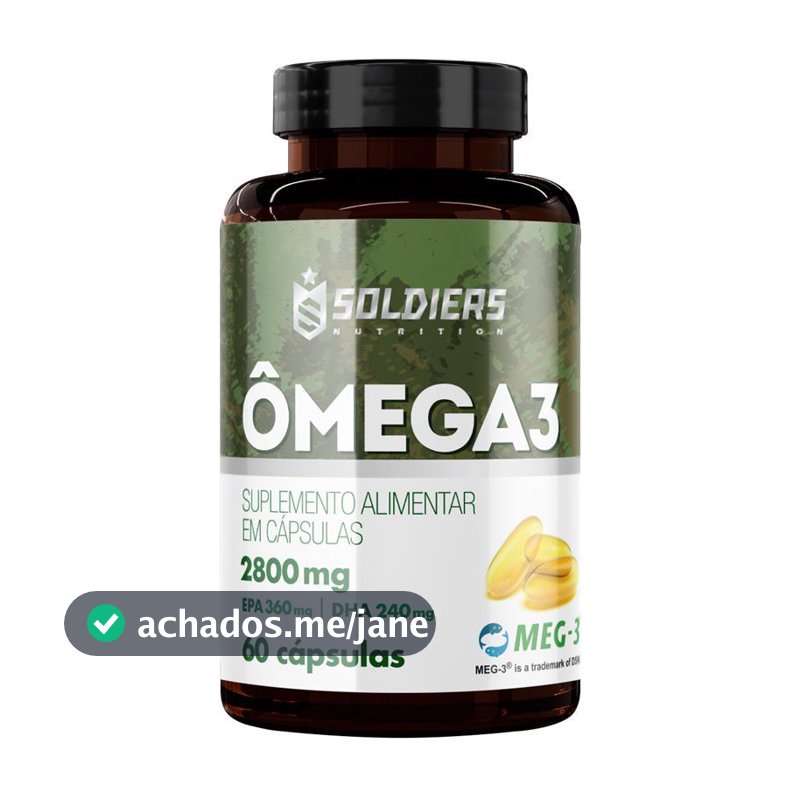 Ômega 3 2800mg MEG 3 Suplemento Esportivo Performance Saúde Soldiers Nutrition