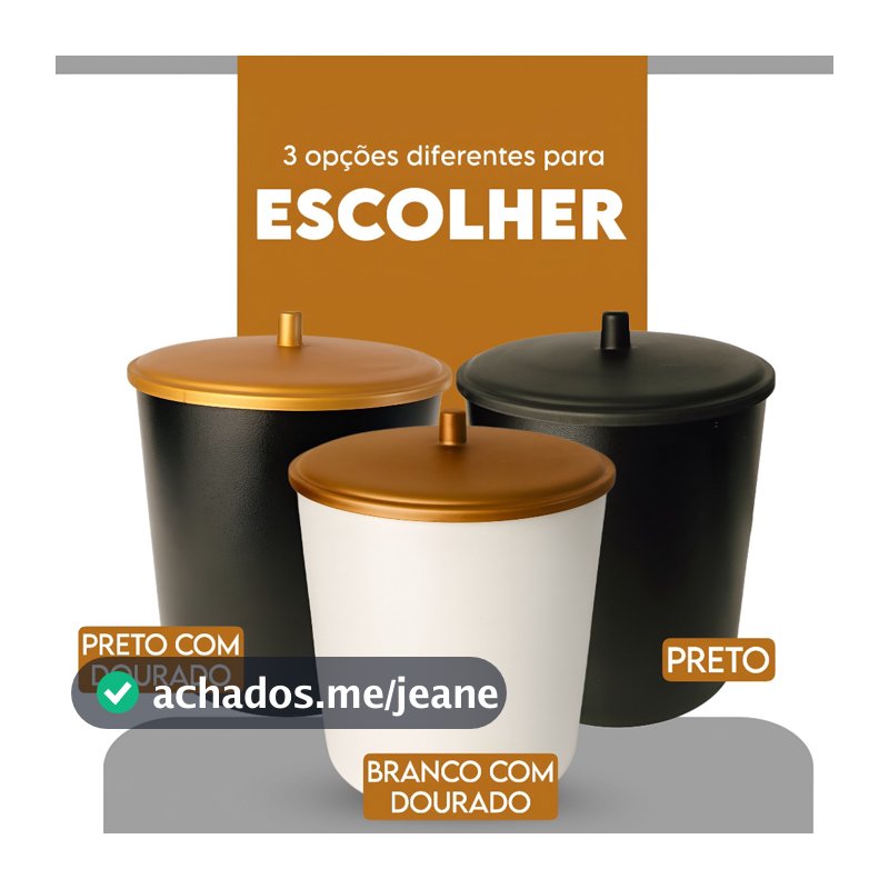 Lixeira Cesto De Lixo Banheiro Escritório Pia Cozinha 5l