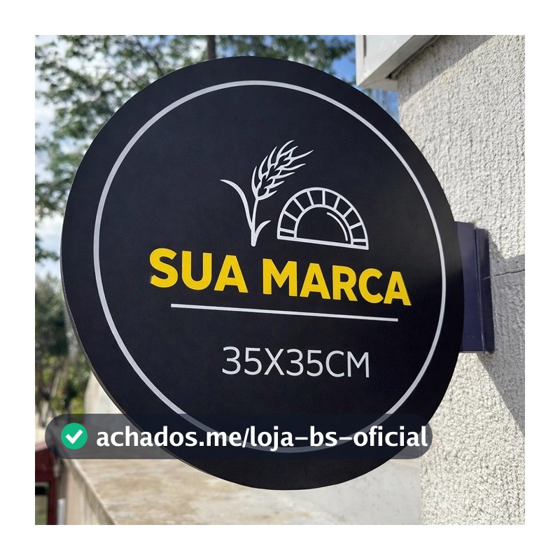 Placa Dupla Face Personalizada com sua Logo | Comercial | 35x35cm Uso Externo