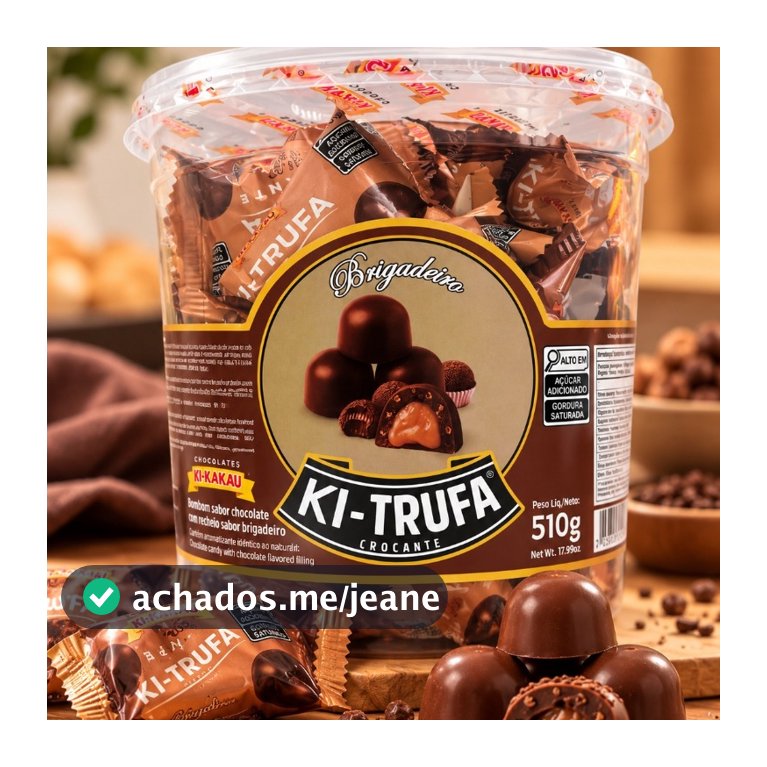KI TRUFA KI-KAKAU Chocolates ao leite 510 g com aproximadamente  30unidades displays ou pote