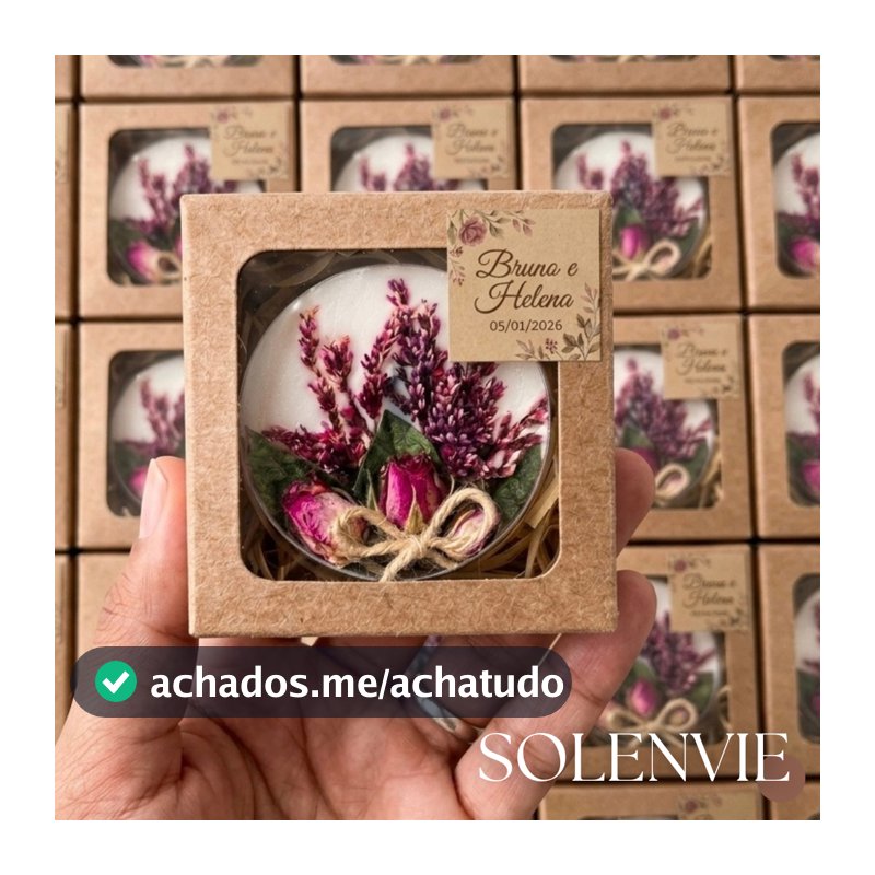 20/50 Lembrancinhas Personalizadas Sabonetes Artesanais Caixinhas Floral– Casamento Noivado Aniversário Chá de Bebê