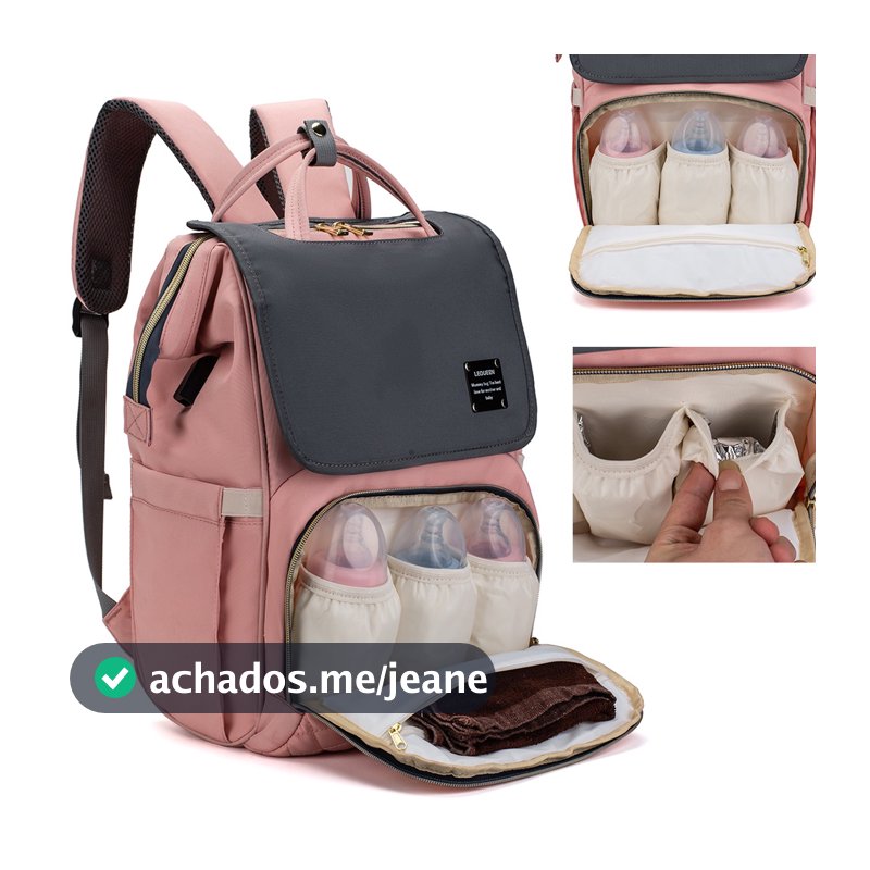 Bolsa Maternidade Lequeen Mochila Bebê Resistente Fashion