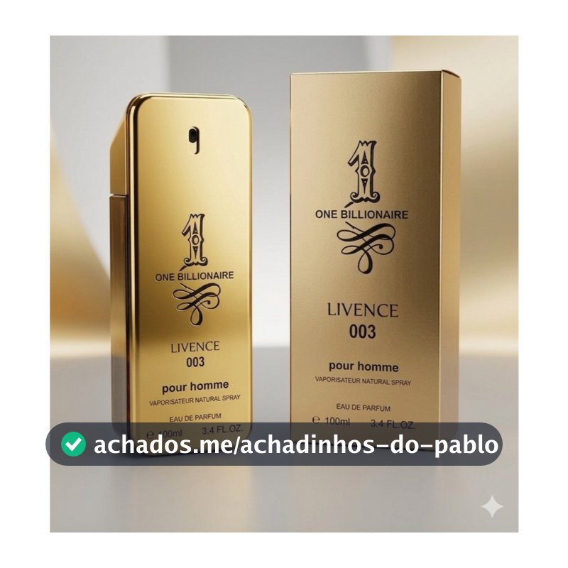 Perfume Masculino  One Biliionare Luxo Gold Livence 003 100ml Fixação Forte