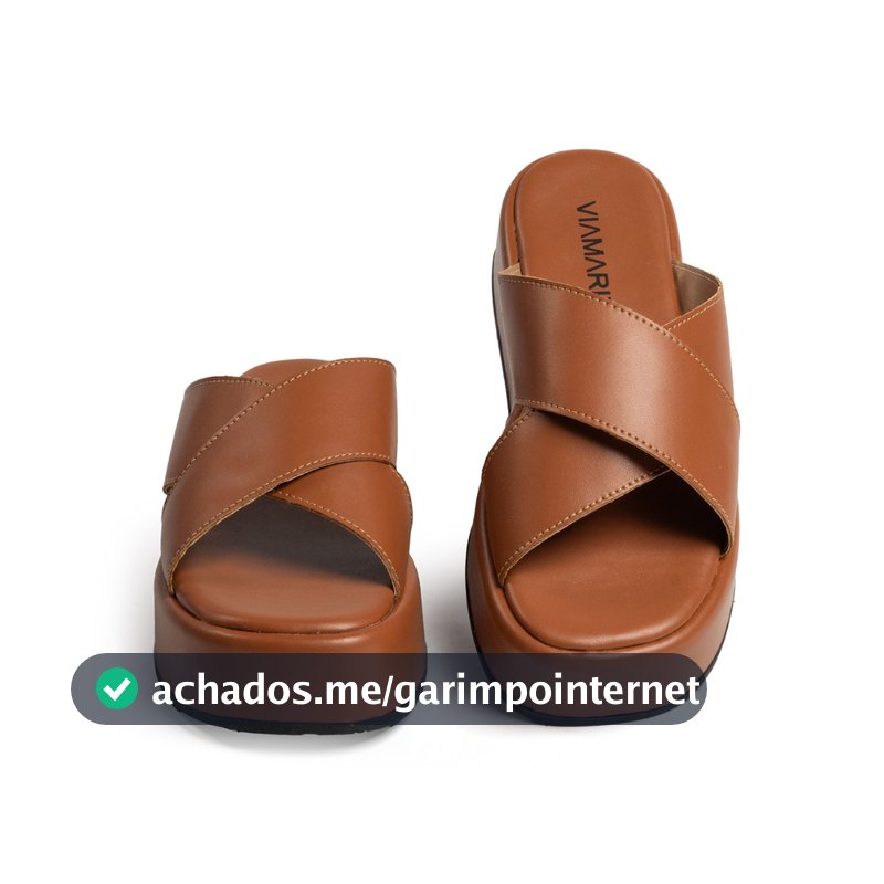 Papete Feminina Plataforma X Flatform Sandália Tiras Cruzadas Confortável Casual Blogueira Verão