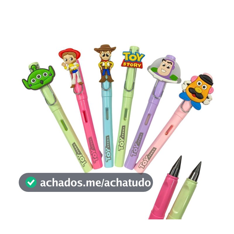 Lembrancinha Toy Story 5 aniversário Infantil  Lápis infinito