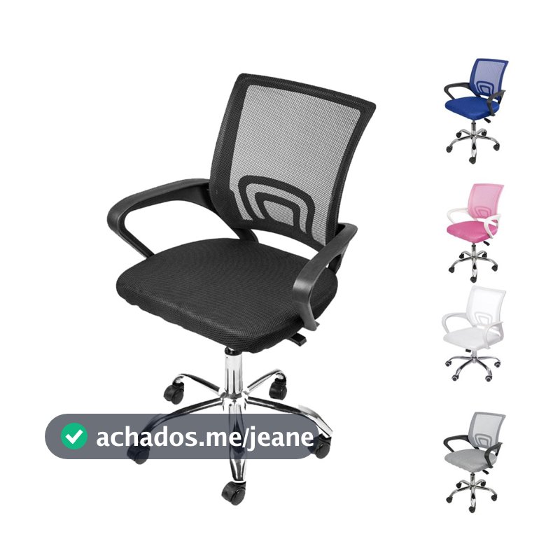 Cadeira de Escritório Tela Mesh Giratória Tok Boxbit assento estofado