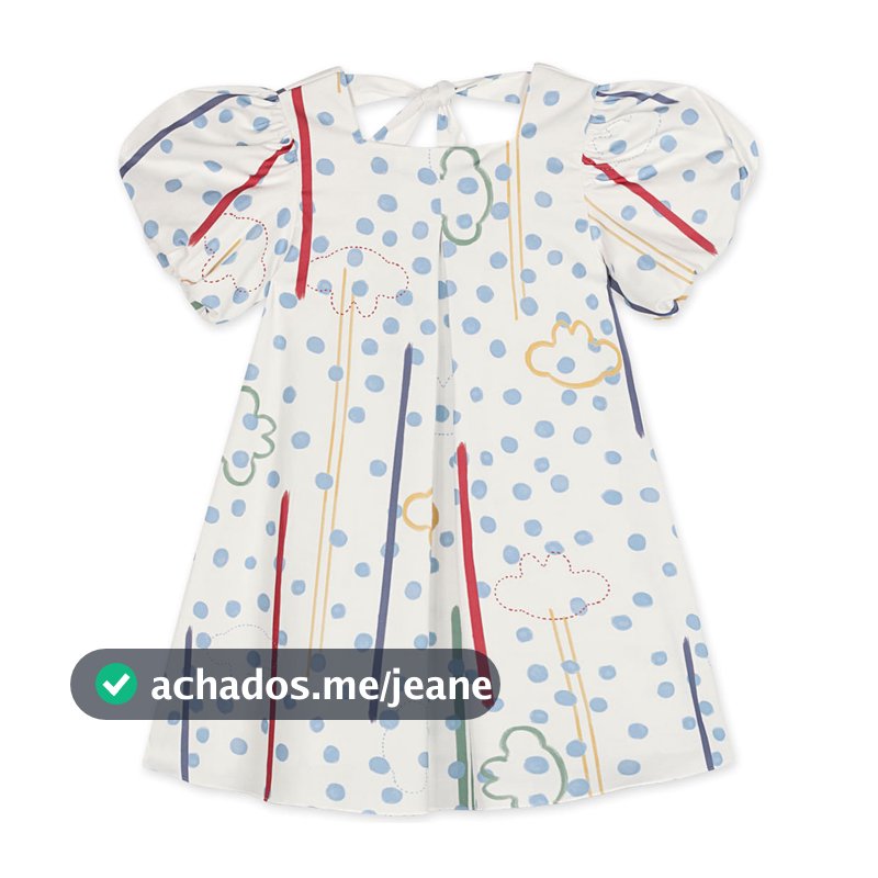 Vestido Manga Curta Infantil Feminino Lilica Ripilica