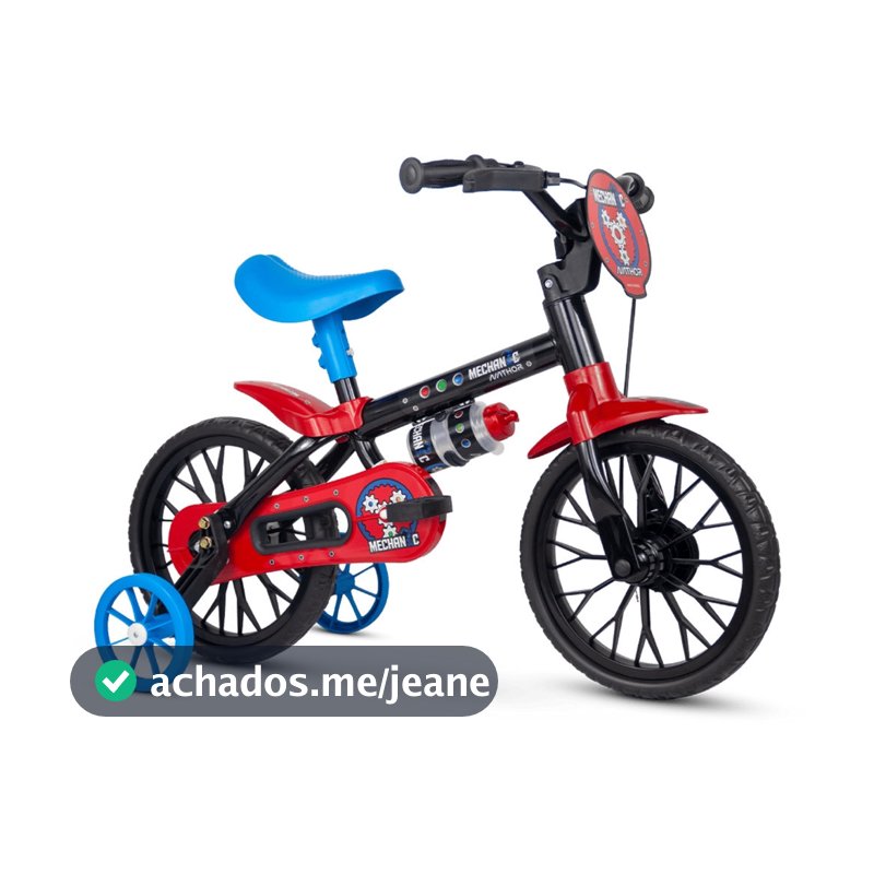 Bicicleta Bike Criança 2 A 5 Anos Aro 12 MECHANIC Nathor Infantil C/ Rodinha MENINO de 90cm a 1m
