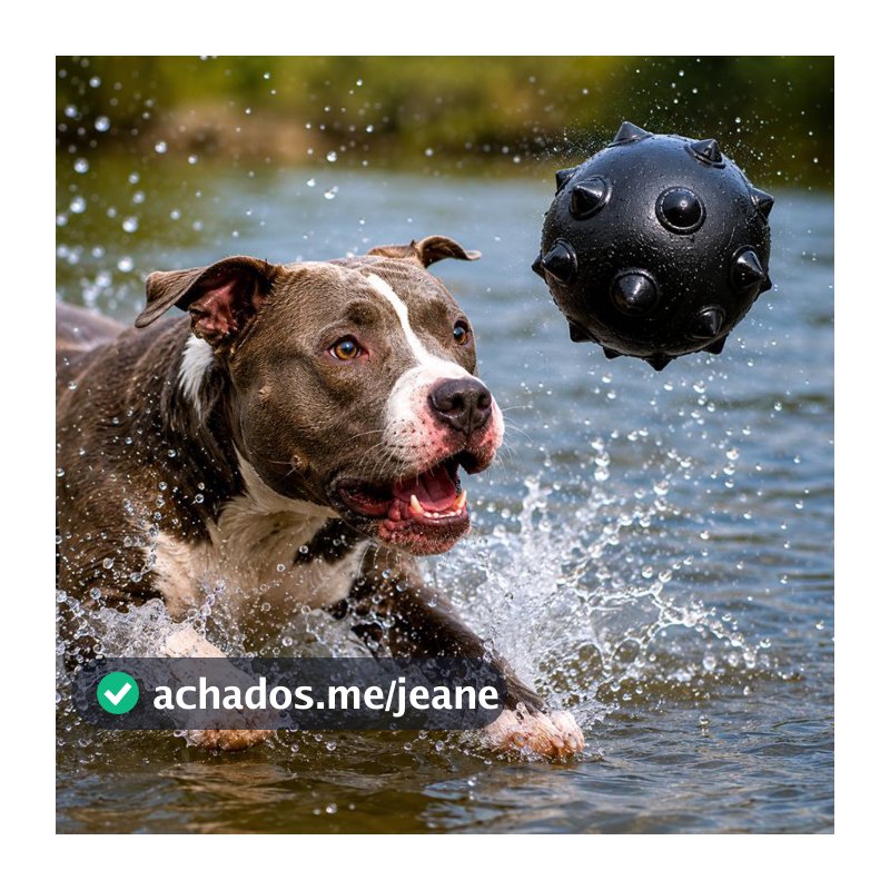 Bola Cravo  Cães Maciça Resistente Bolinha Brinquedo para Cachorro Dura Mamona Hard 100mm - Brie Pet