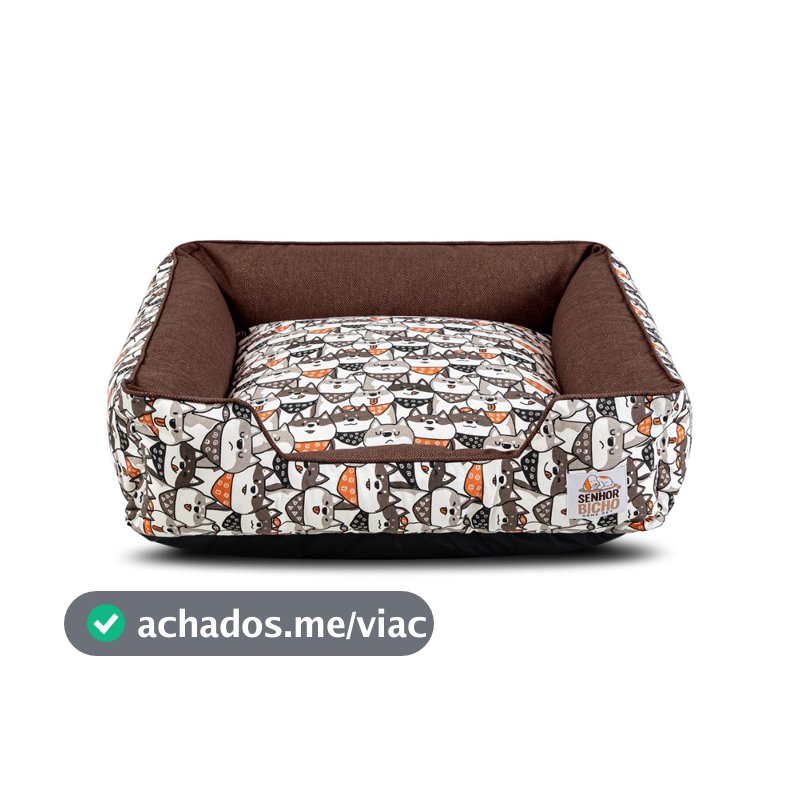 Cama de Cachorro Impermeável Caminha Pet com Zíper Pandora Várias Cores Confortável Fácil Limpeza