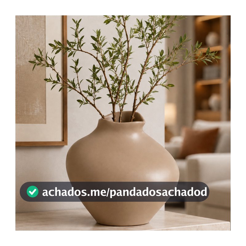 Vaso Decorativo Movimento 1 19x22cm 2A Cerâmica Organica Fosco Acetinado Sofisticada Decoração Sala