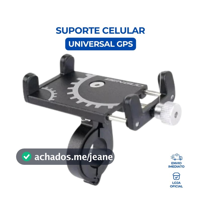 Suporte Celular Alumínio Bicicleta Moto Gps Universal Premium