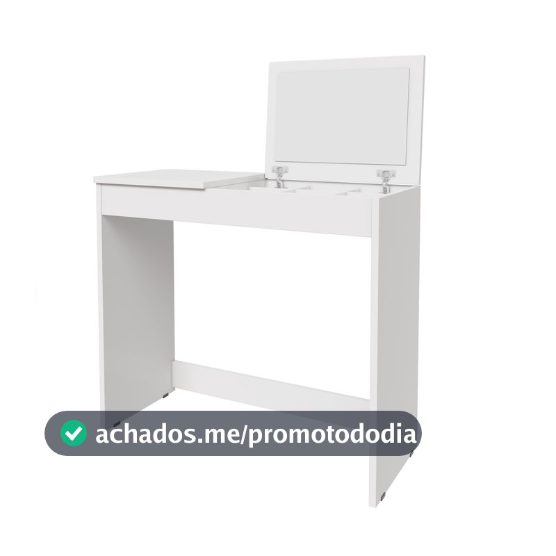 Penteadeira Escrivaninha com Espelho e Porta Joias Paris Branco Quarto Meninas - G4 Magazine