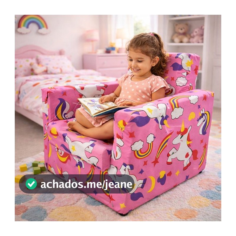 Sofá Infantil Infantil Confortável Criança Quarto Brinquedoteca Macio Seguro