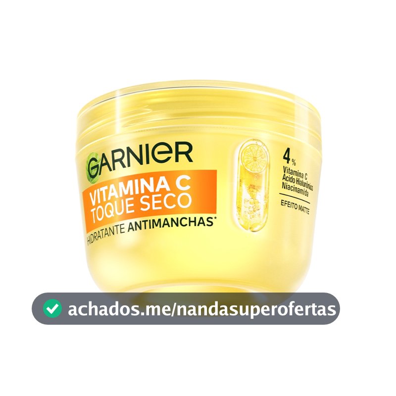 Gel Creme Hidratante Facial Antimanchas Toque Seco Vitamina C, Controla a Oleosidade e Uniformiza a Pele, Garnier, 85g