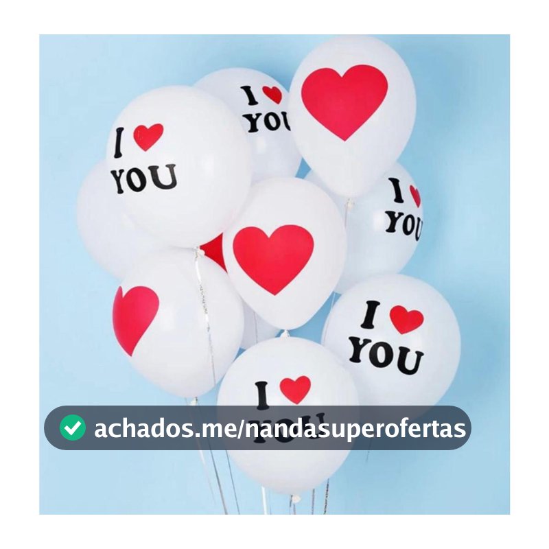 Kit c/ 10 Bolas Bexigas Látex Romantico Love Coração 30 cm