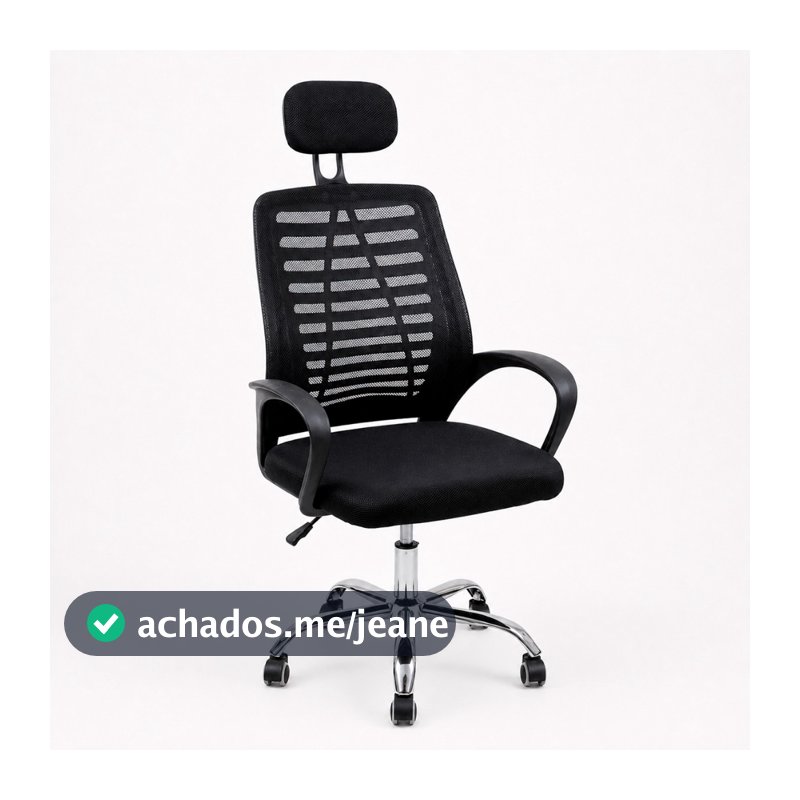 Cadeira Escritório Diretor Ergonômica Tela Mesh Respirável Apoio de Cabeça Integrado Ajuste de Altura Suporta até 120kg
