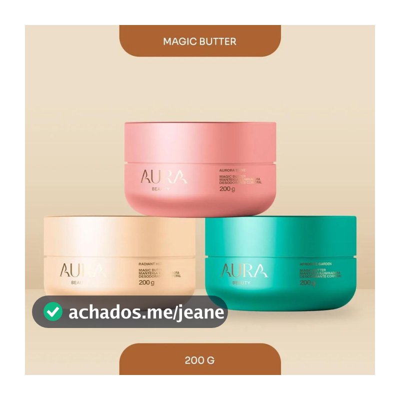 Kit Trio de Manteigas 200g - Afrodite Garden - Aurora Shine - Radiant Hera