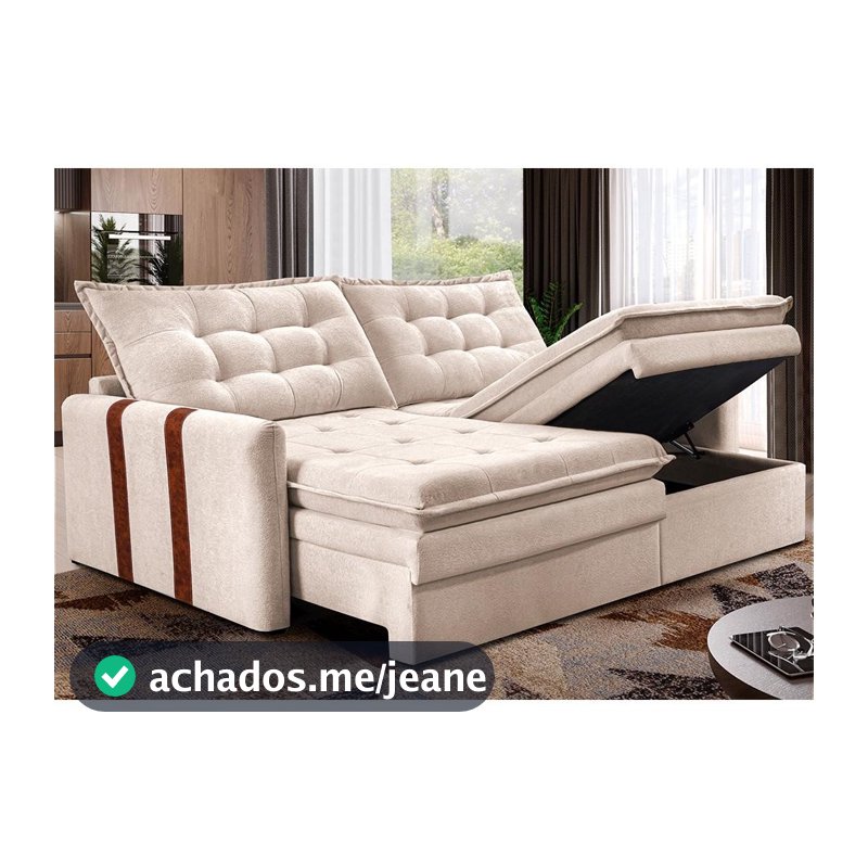 Sofá Baú Sem Caixa Retrátil 1,60m SoftGel Petit Boucle Bege Claro Cama inBox