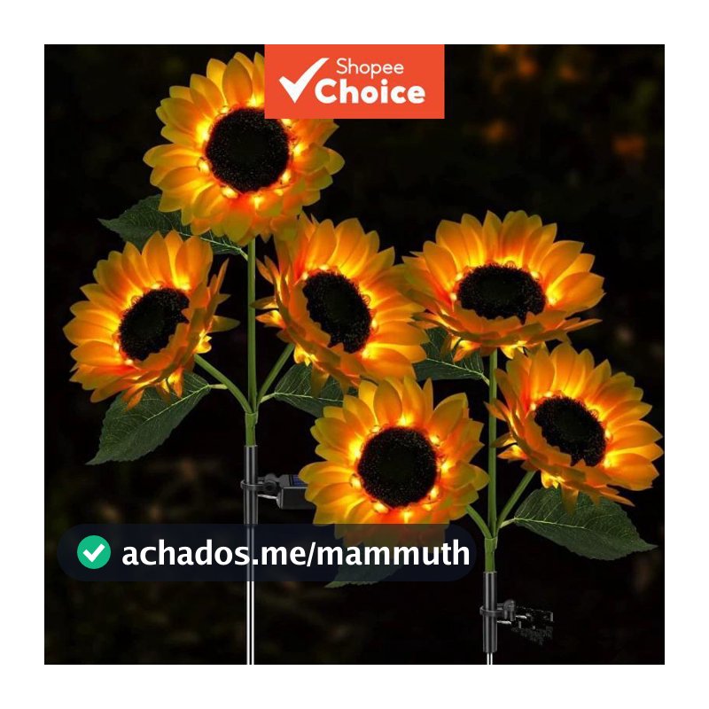 Luzes Solares De Natal De Girassol Ao Ar Livre À Prova D'água LED Terra Para Jardim , Gramado , Pátio , E Casamento Plan