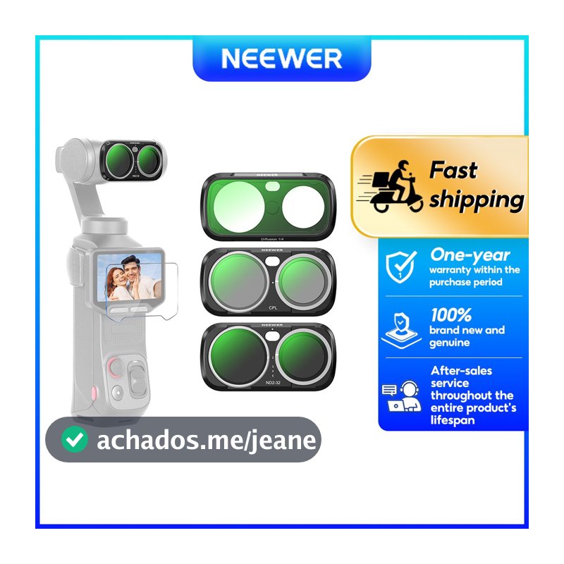 Kit De Filtro NEEWER FL-L25 Para Insta360 Luna Ultra , ND2-32 , 1/4 Black Mist , CPL E Caixa Magnética