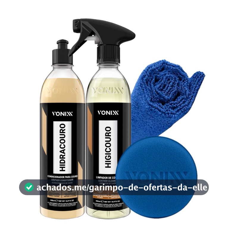 Kit Couro Vonixx Limpar Hidratar Couro Vonixx Higicouro + Hidracouro Líder