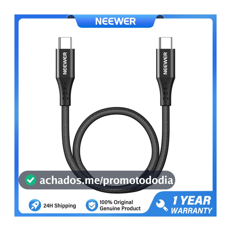 Cabo NEEWER 35 Cm USB C Para , Carregamento Rápido 3.2 40 Gbps 240 W PD