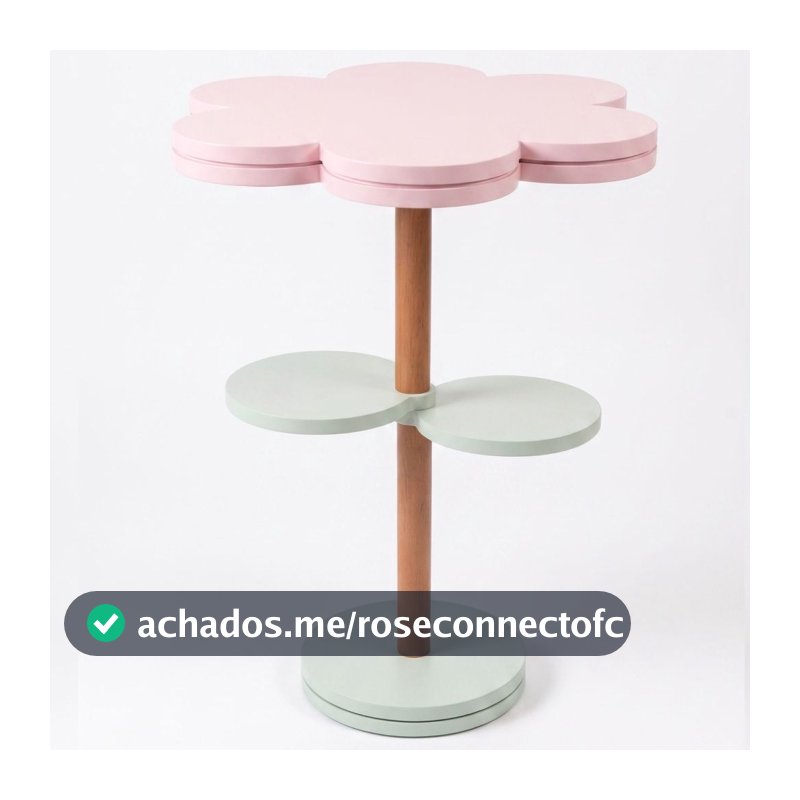 Mesa Flor Infantil Decoração Madeira Quarto Sala Desmontável