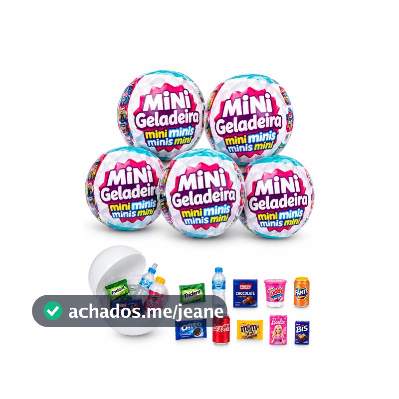 Kit 3 Cápsulas Mini Geladeira Surpresa Miniaturas Colecionáveis +60 Para Colecionar Alta Qualidade