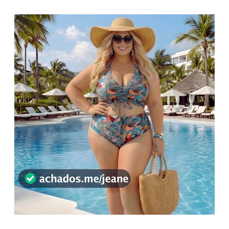 Biquini Plus Size Semifio Cintura Alta GG XGG Estampa Exclusiva feminino curves