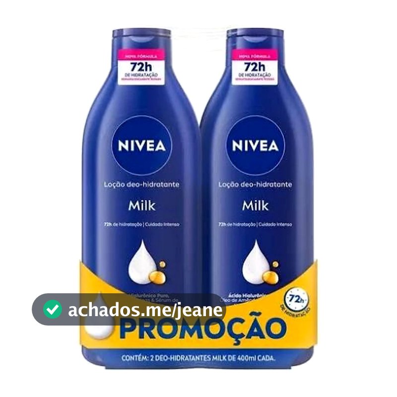 Kit Nivea 2 Hidratante Milk Pele Seca e Extraseca - 400ml