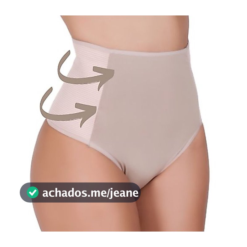 Kit 3 Calcinhas Cinta Modeladora Compressão Cós Alto Redutora de Medidas Suplex Pus Size Modeladora Para Vestido