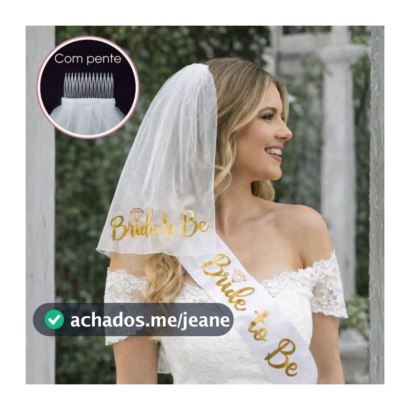 Kit véu e faixa bride to be noiva despedida de solteira festa chá de lingerie noivado dourado rose