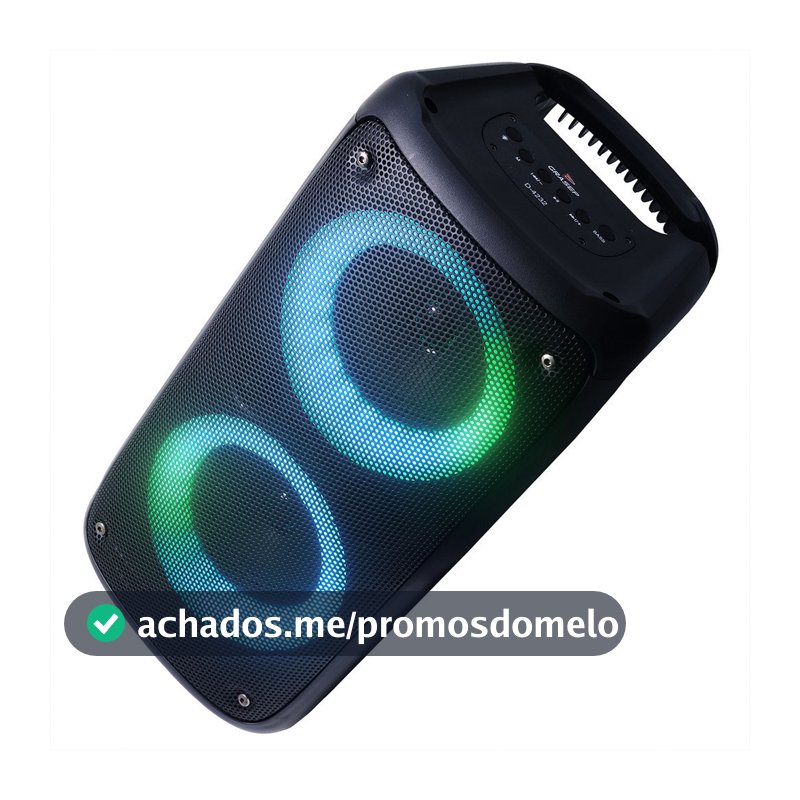 Caixa de Som Bluetooth Grande Amplificada Torre Painel Led RGB Grasep Ultra Potente 2 Alto Falante