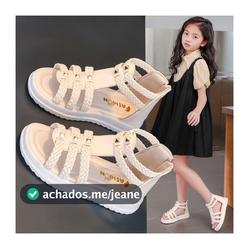Sandálias Infantis Sandálias para Meninas da Moda de Verão Sapatos Romanos Sapatos Princesas