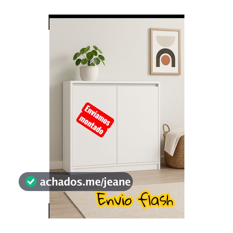 Dispensa Nicho Aparador com 2 Portas e Divisória em MDF – Envio Montado, 100% MDF – Ideal Sala, Quarto ou Escritório