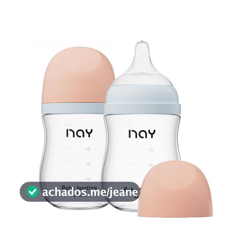Mamadeira de vidro borossilicato para recém-nascidos Mamadeira de Amplo calibre  anti-Inchaço E Asfixia/Resistente A Al