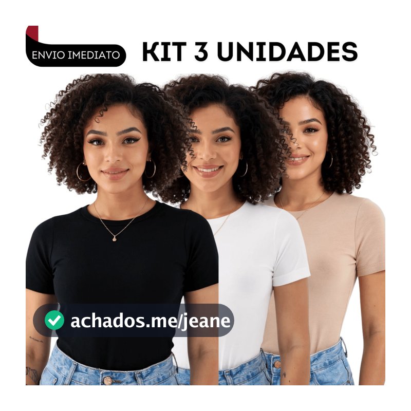kit 3 Blusa Manga Curta Blusa Feminina de Compressão Camiseta academia dia a dia Básica Suplex