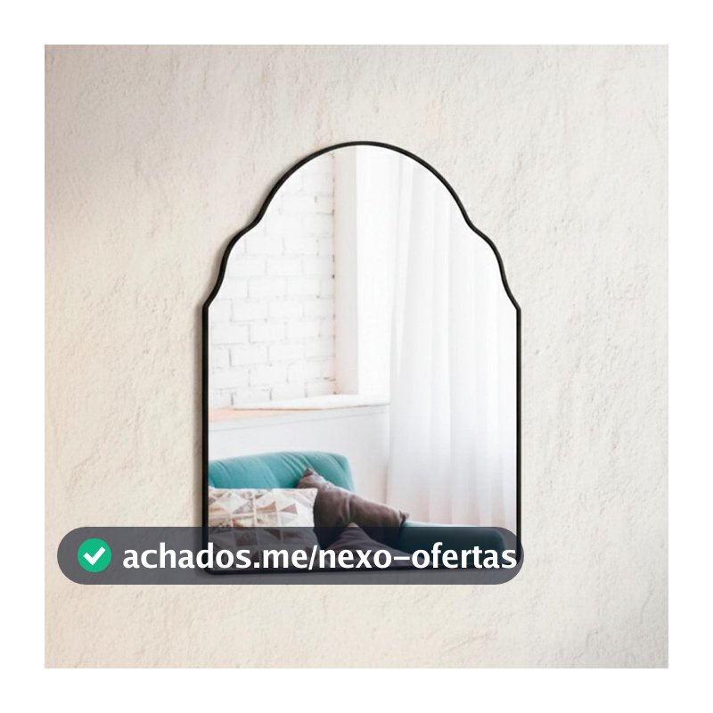 Espelho Orgânico De Parede Grande 44x64cm Modelo Marrocos