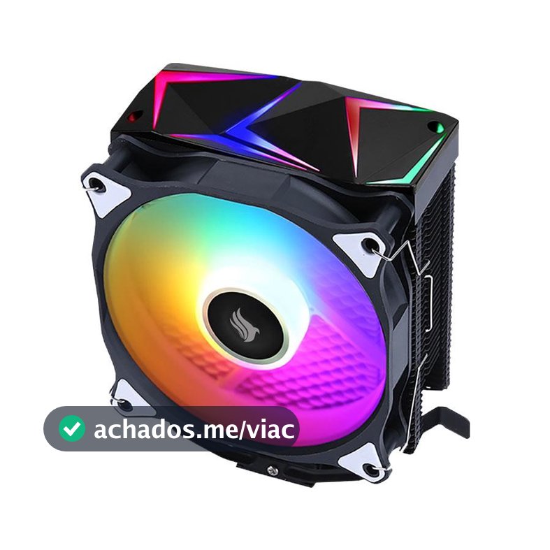 Cooler Para Processador Pichau Falcon, ARGB, 120mm, Preto, PG-FLCARGB-BK01