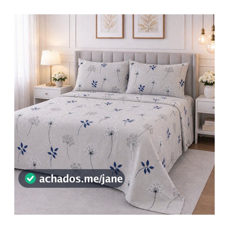 JOGO DE CAMA Queen 500 Fios Percal Toque Algodão + 2 Fronhas 50x70 | Cobre Leito Luxo Sem Elástico