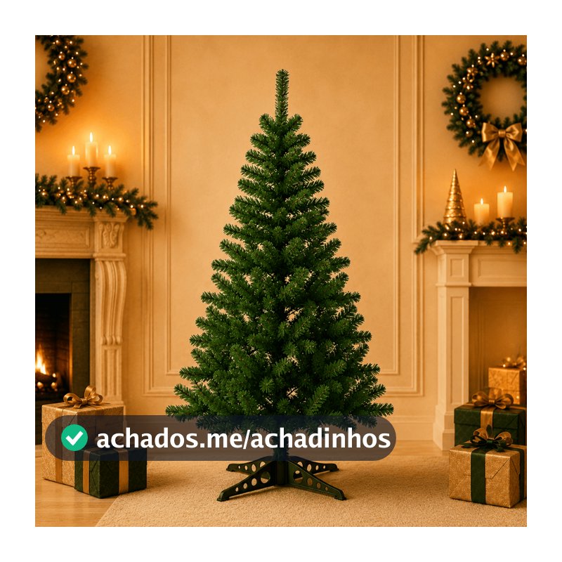 Árvore de Natal Pinheiro Canadense Tradicional 1,20m 120 Galhos Artificial