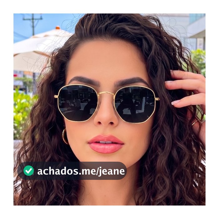óculos de sol hexagonal masculino feminino com lente preta escura armação metal geométrico blogueira