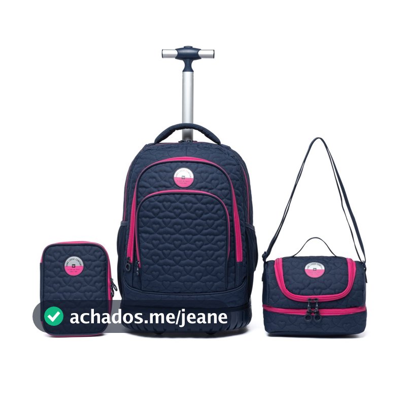 Kit Mochila Adulto Estojo Lancheira Juvenil Reforçada Hang Loose