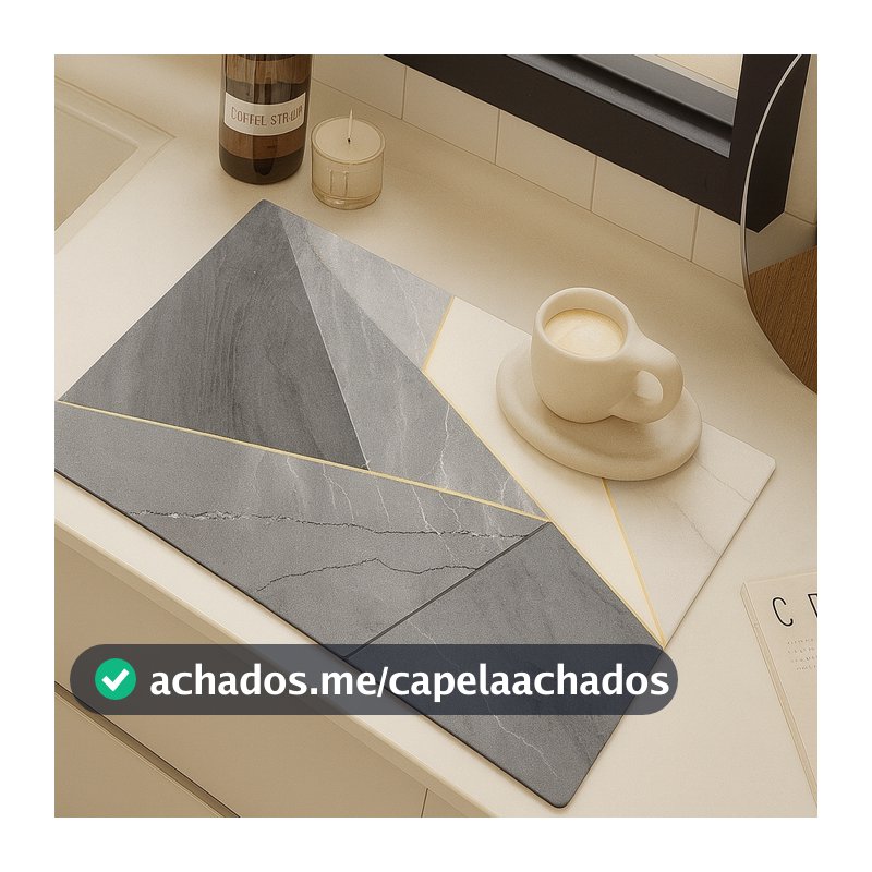 Tapete Escorredor De Louça Em Microfibra Super Absorvente Antiderrapante  Dobrável Aparador De Louça